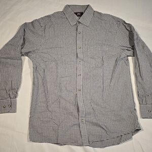 M&S Pure Cotton Twill Shirt Long Sleeve Button Cuff - Size 16.5" 42
